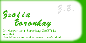 zsofia boronkay business card